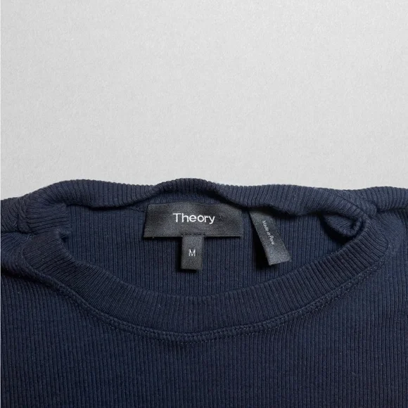 Navy Ribbed Top - Picture 4 of 6